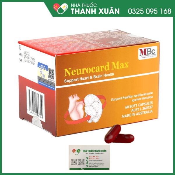 Neurocard Max hỗ trợ cải thiện trí não, tăng sức khỏe tim mạch